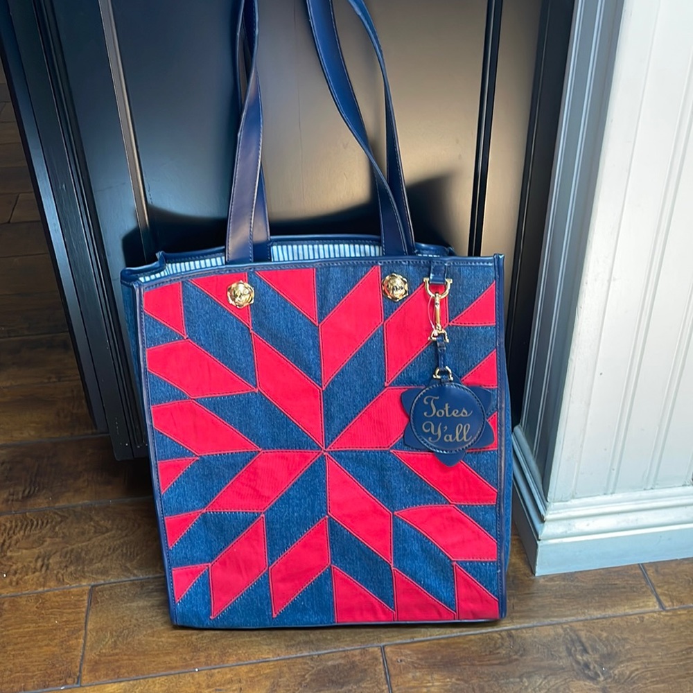 Draper James Red and Blue Shoulder Bag